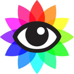 graphisme d'un oeil en couleur